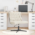 Office chair cream-colored wool-like fabric