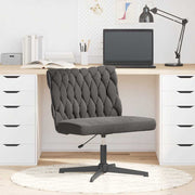 Bureaustoel donkergrijs wolachtige stof 66x65x(77-90) cm
