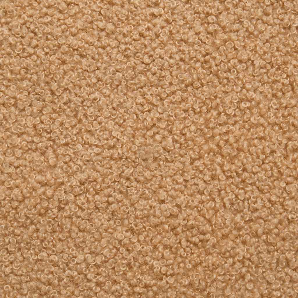 Bureaustoel beige gekrulde wolachtige stof