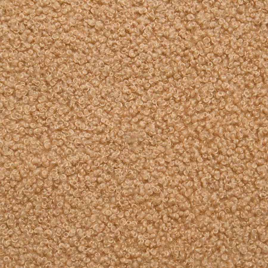 Bureaustoel beige gekrulde wolachtige stof