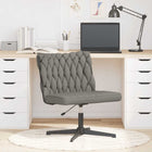 Kantoorstoel draaibaar stof lichtgrijs 66x65x(77-90)cm