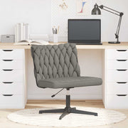 Kantoorstoel draaibaar stof lichtgrijs 66x65x(77-90)cm
