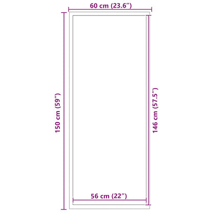 Deurmat 60x150 cm antracietkleurig
