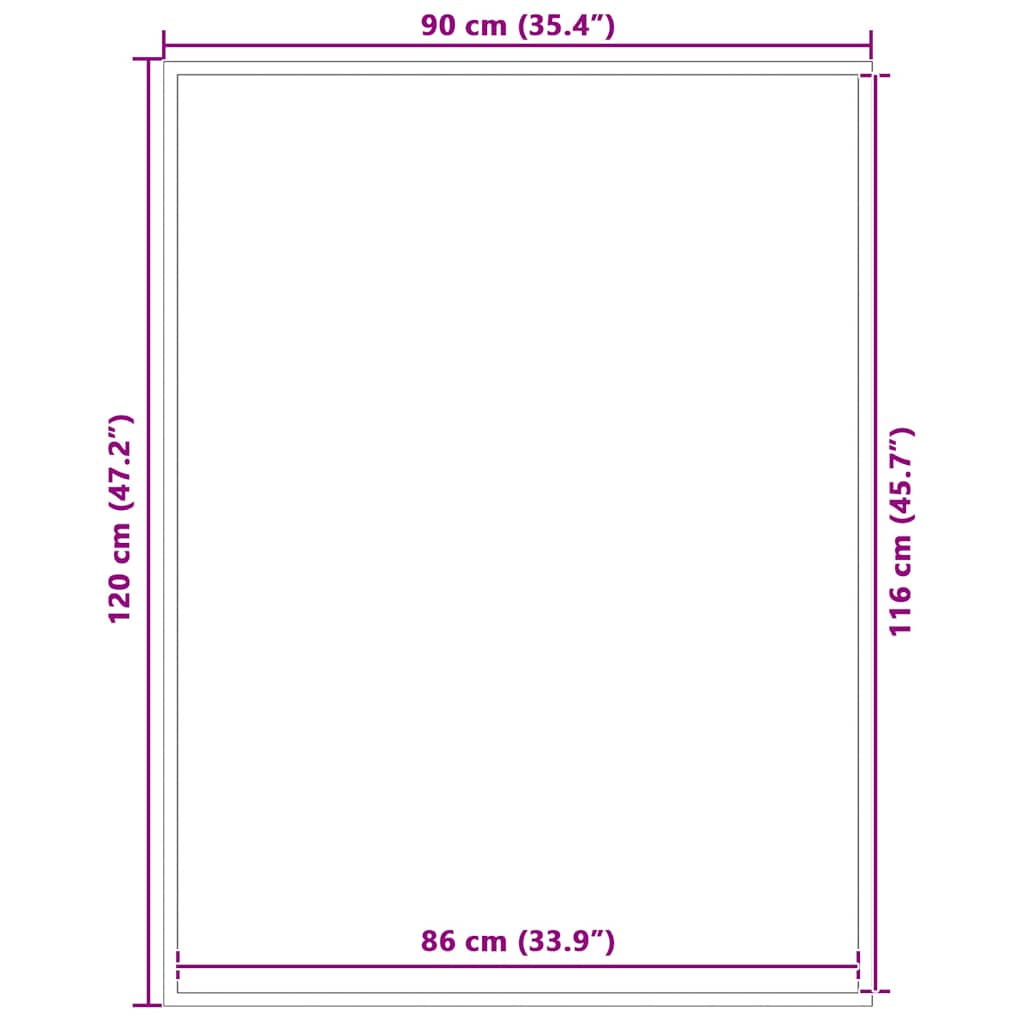 Deurmat 90x120 cm antracietkleurig