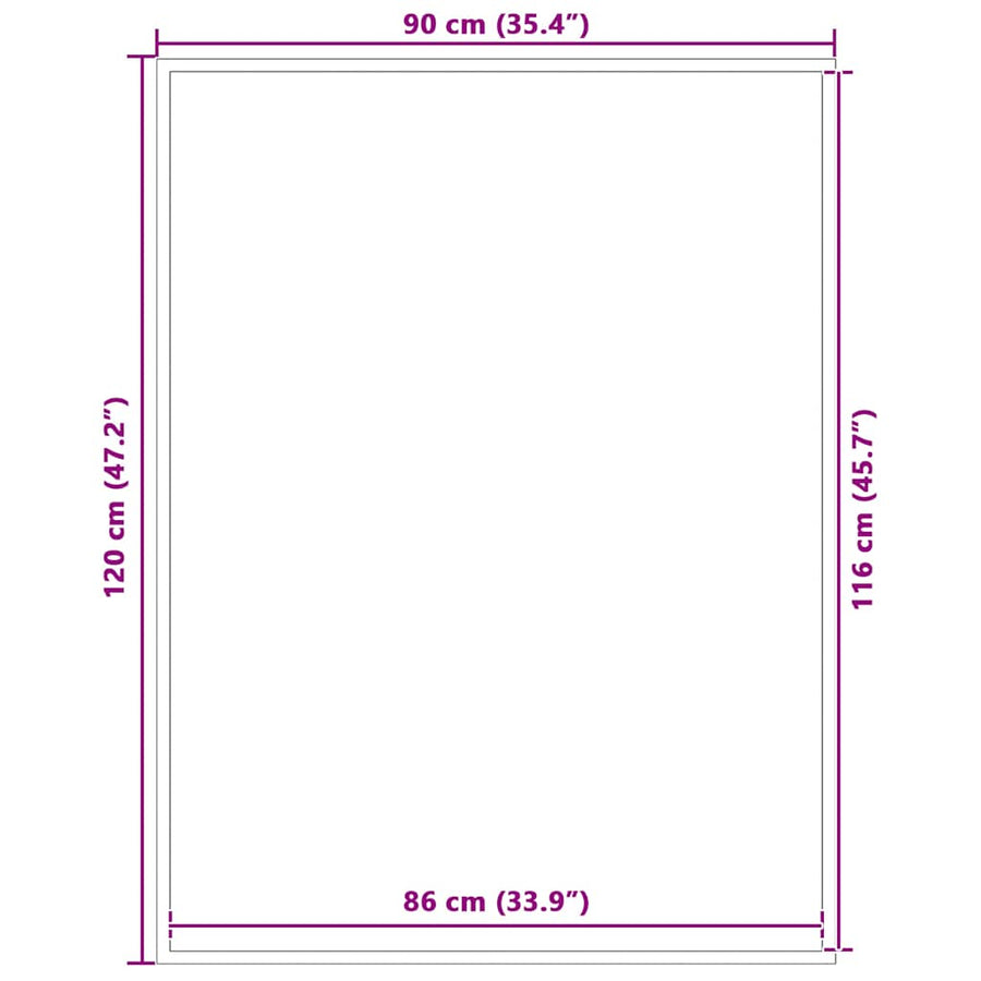 Deurmat 90x120 cm antracietkleurig