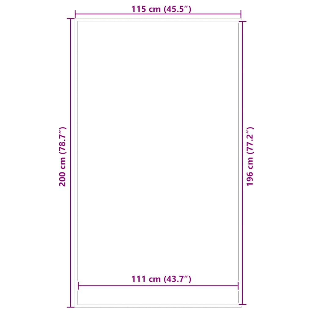 Deurmat 115x200 cm antracietkleurig