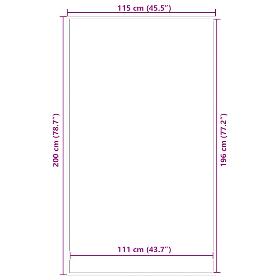 Deurmat 115x200 cm antracietkleurig