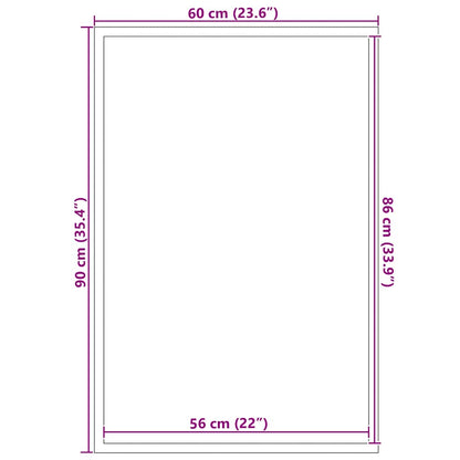 Deurmat 60x90 cm zwart
