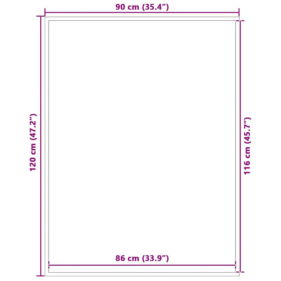 Deurmat 90x120 cm zwart