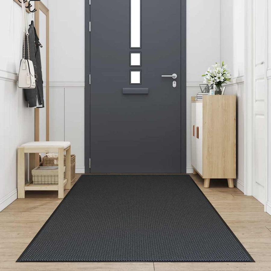 Deurmat 115x300 cm zwart