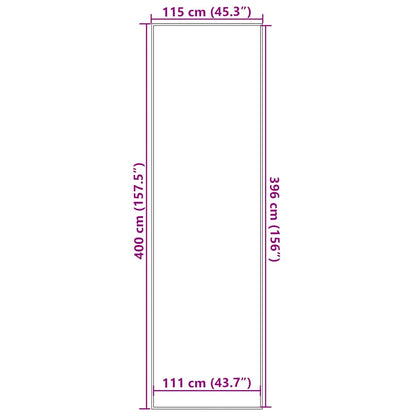 Deurmat 115x400 cm zwart