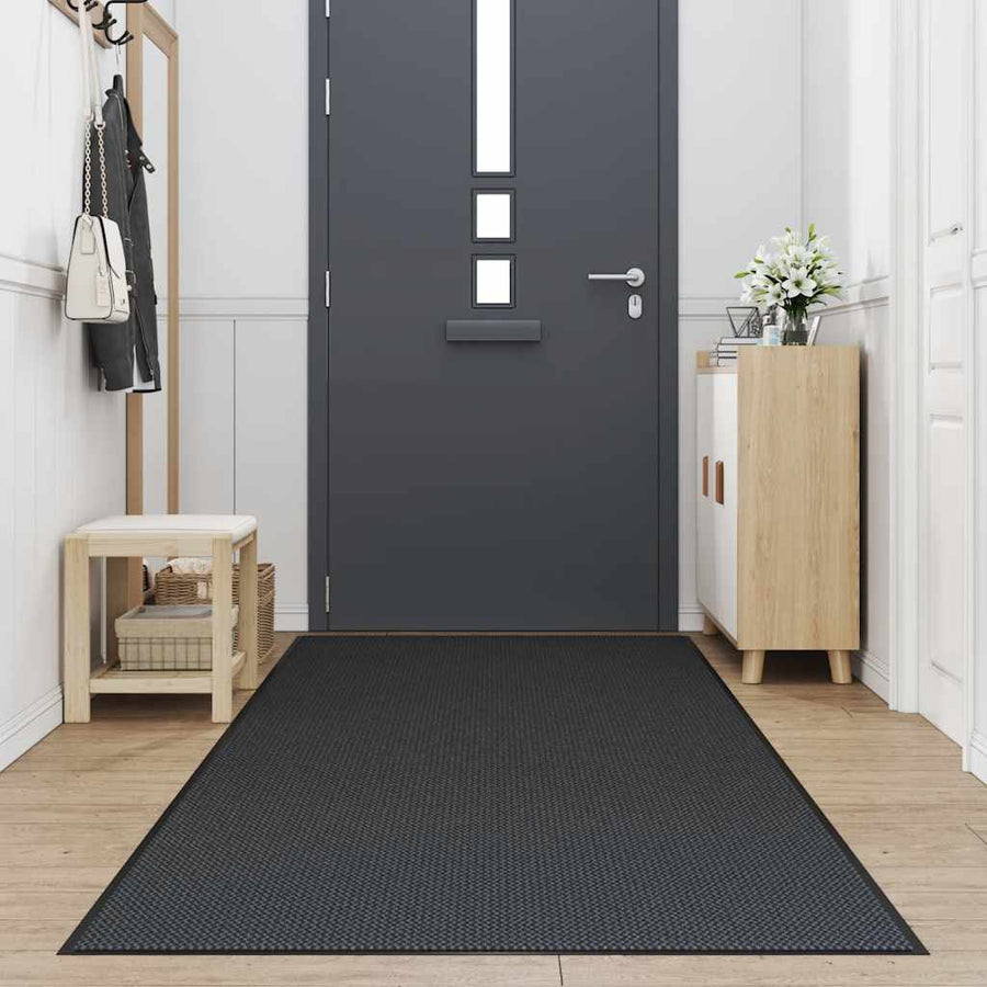 Deurmat 115x500 cm zwart