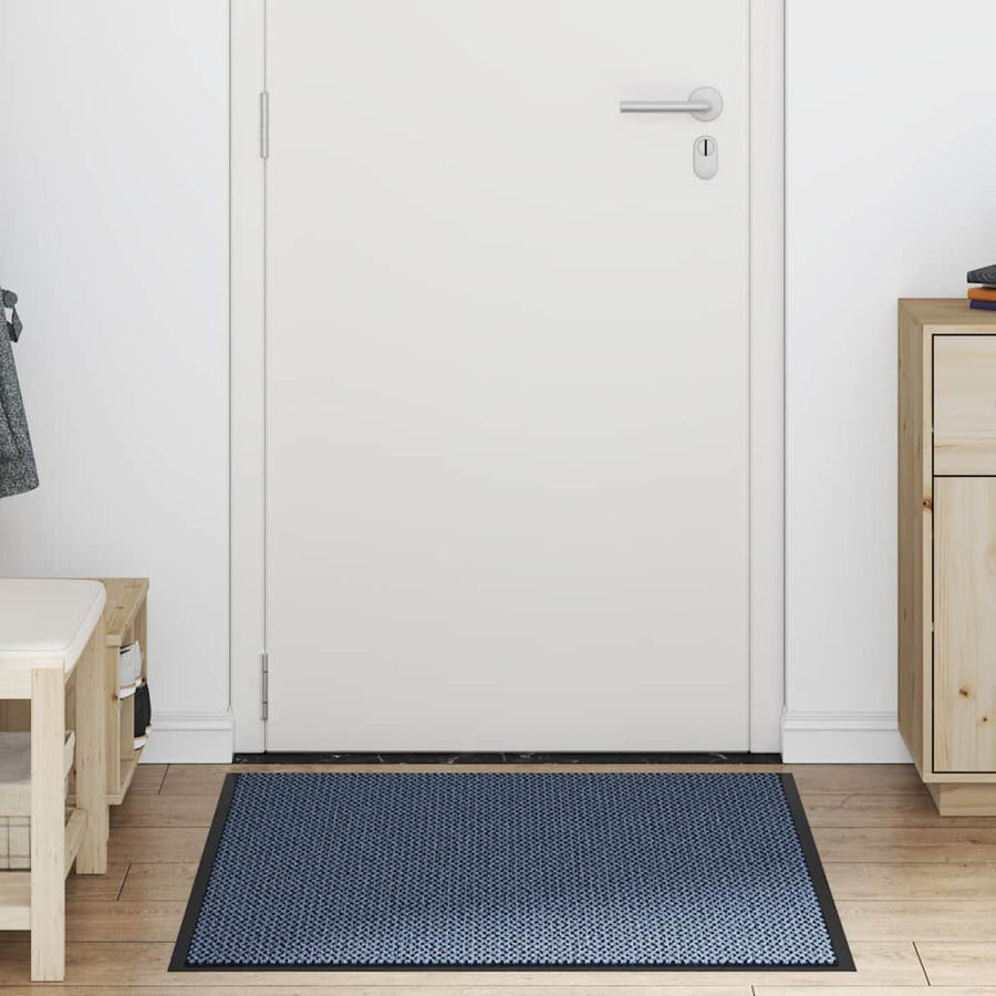 Deurmat 90x120 cm blauw