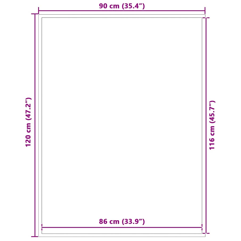 Deurmat 90x120 cm blauw