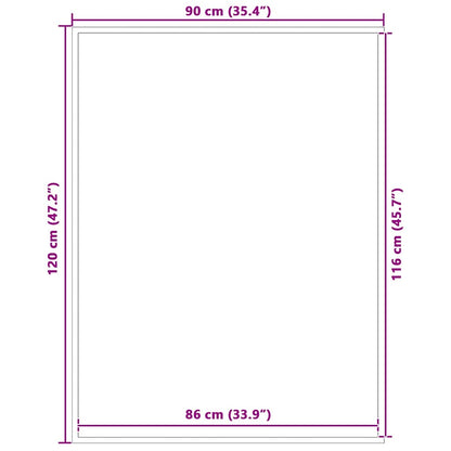 Deurmat 90x120 cm blauw
