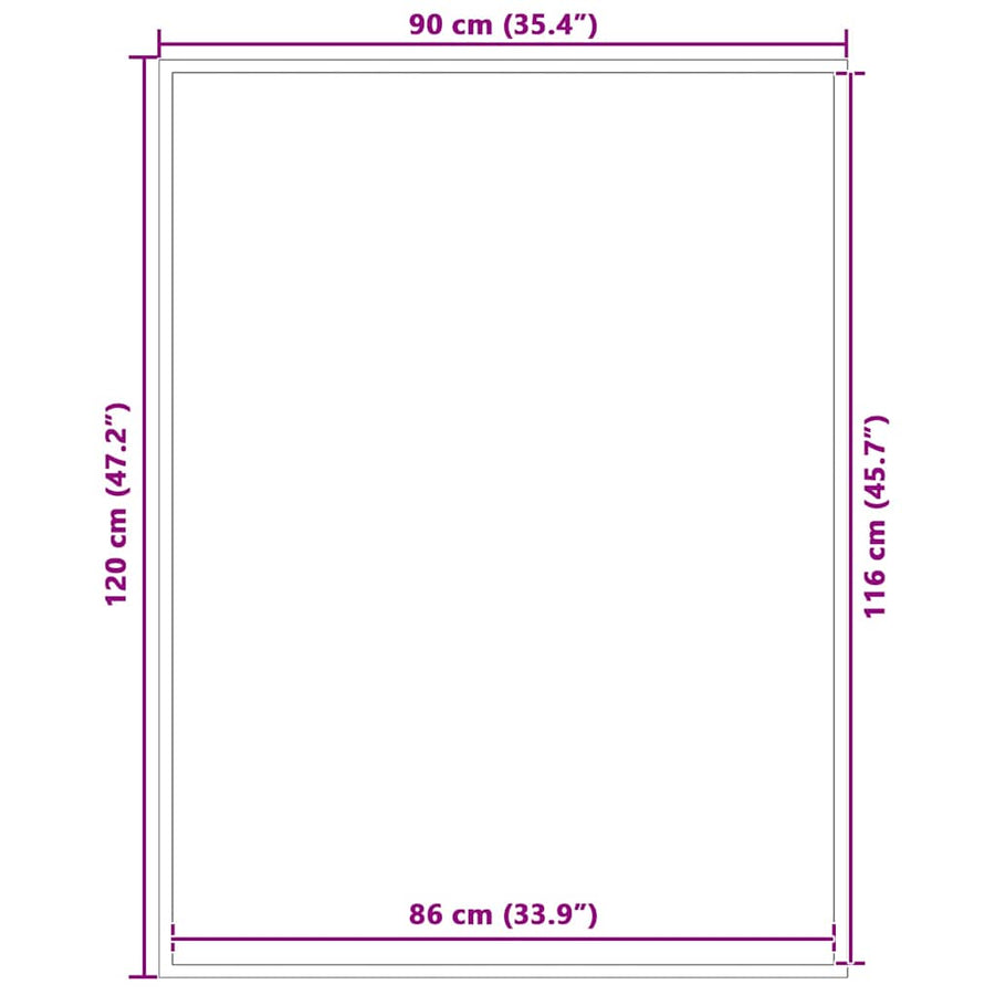 Deurmat 90x120 cm blauw