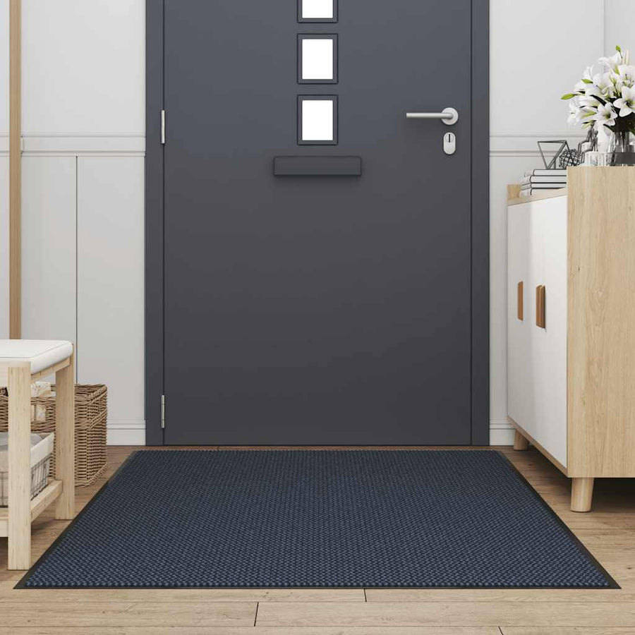 Deurmat 115x200 cm blauw