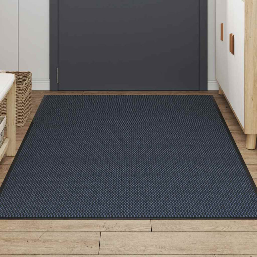 Deurmat 115x200 cm blauw