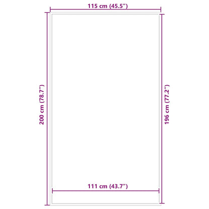 Deurmat 115x200 cm blauw