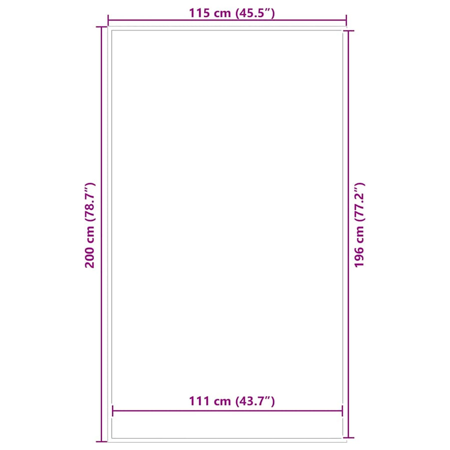 Deurmat 115x200 cm blauw