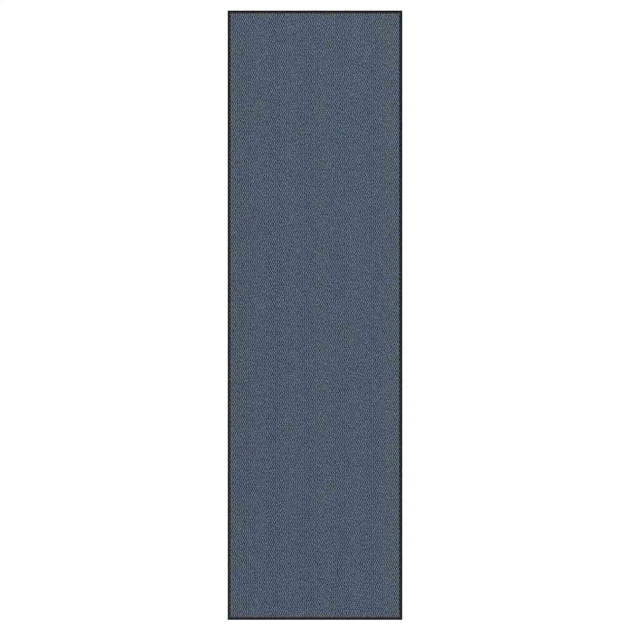 Deurmat 115x400 cm blauw