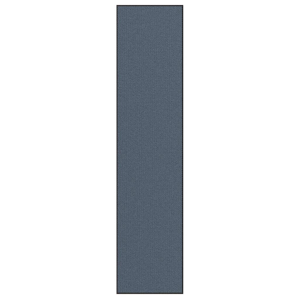 Deurmat 115x500 cm blauw