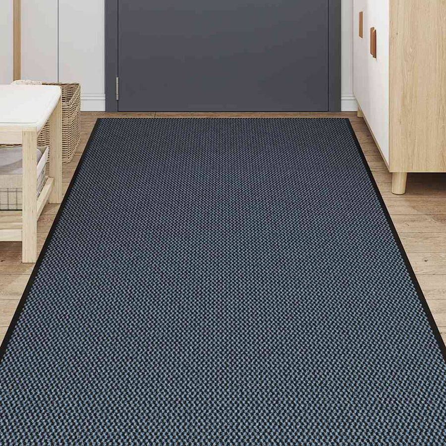 Deurmat 115x500 cm blauw