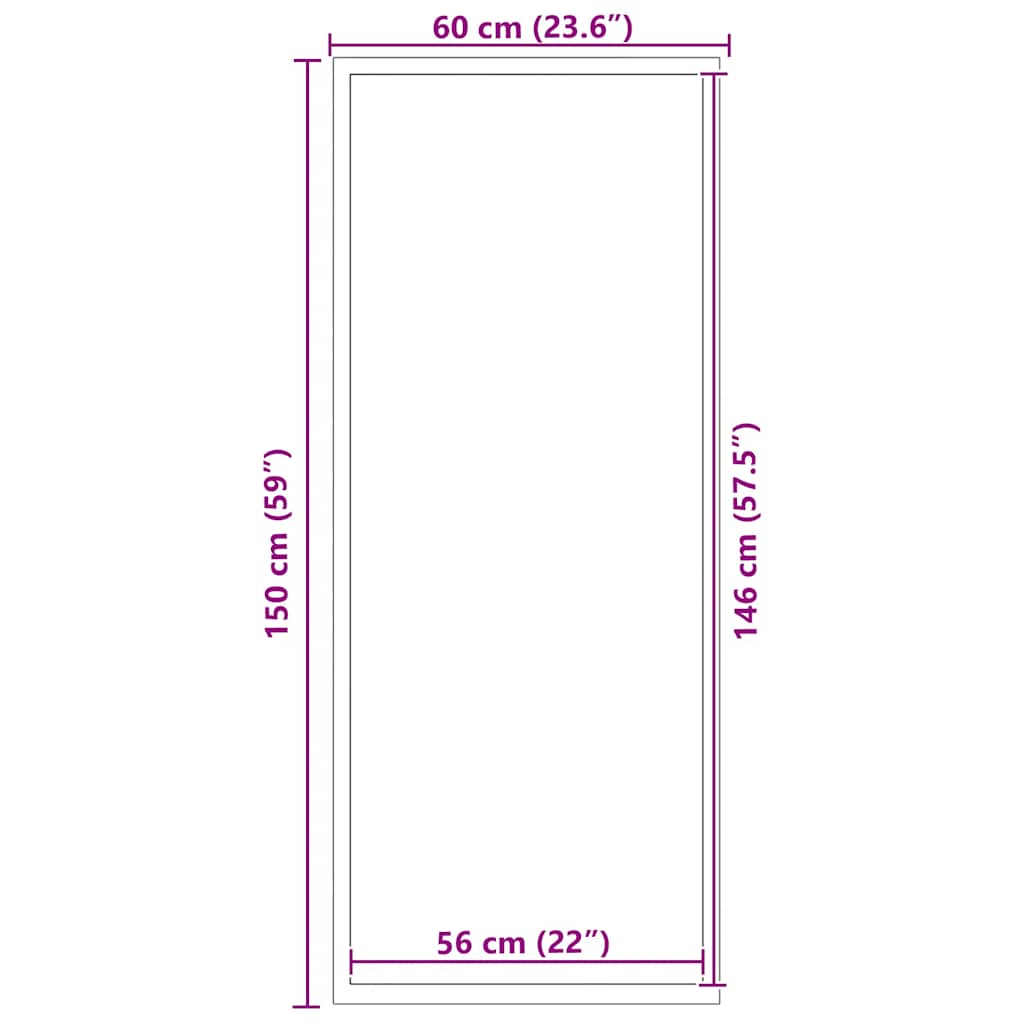 Deurmat 60x150 cm bruin