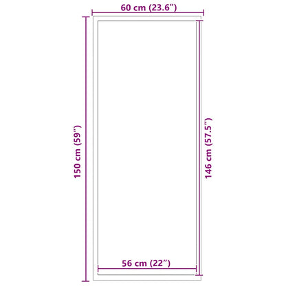 Deurmat 60x150 cm bruin