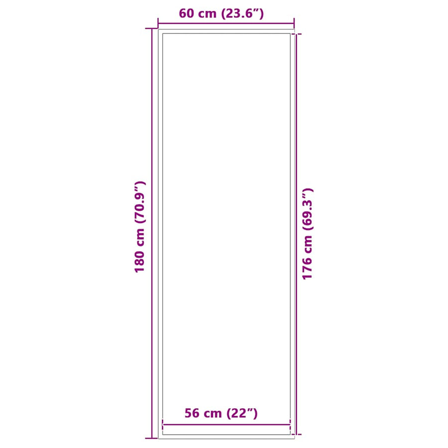 Deurmat 60x180 cm bruin