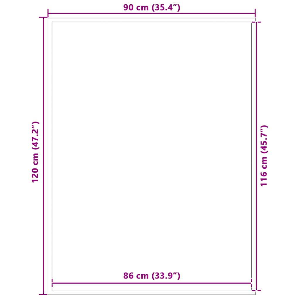 Deurmat 90x120 cm bruin