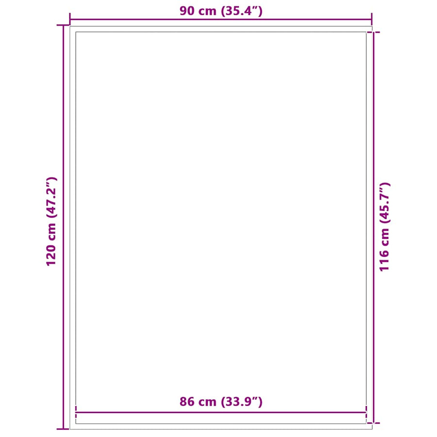 Deurmat 90x120 cm bruin