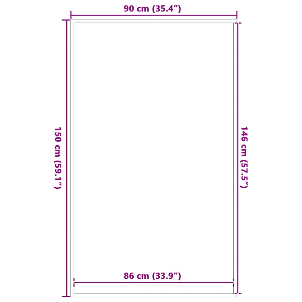 Deurmat 90x150 cm bruin