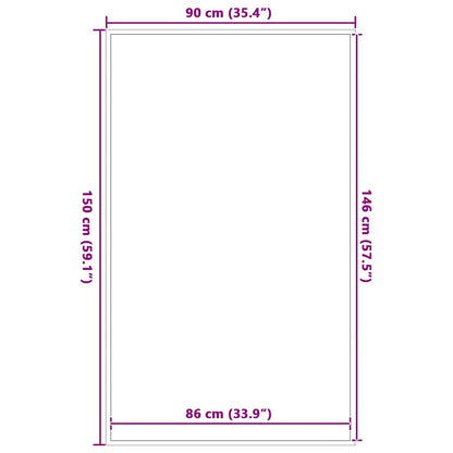 Deurmat 90x150 cm bruin