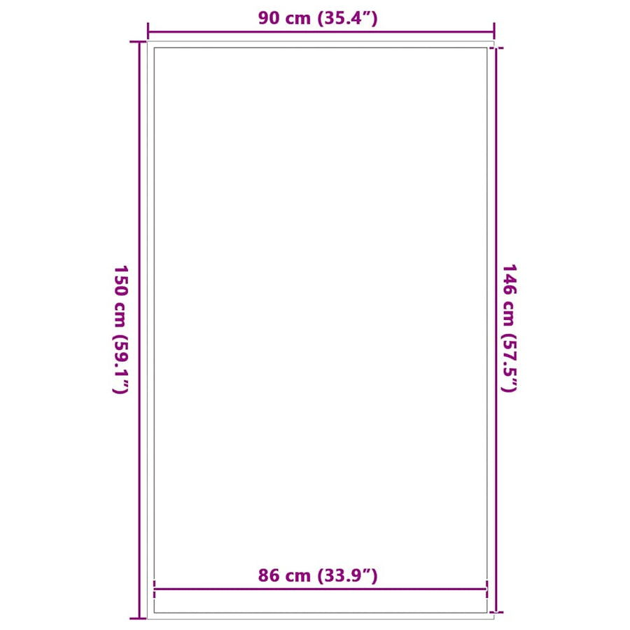 Deurmat 90x150 cm bruin