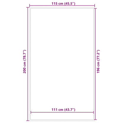 Deurmat 115x200 cm bruin
