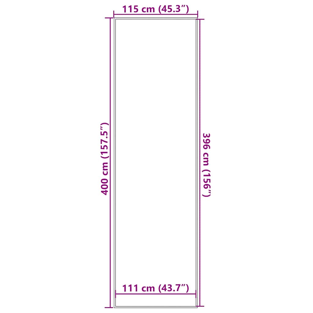 Deurmat 115x400 cm bruin