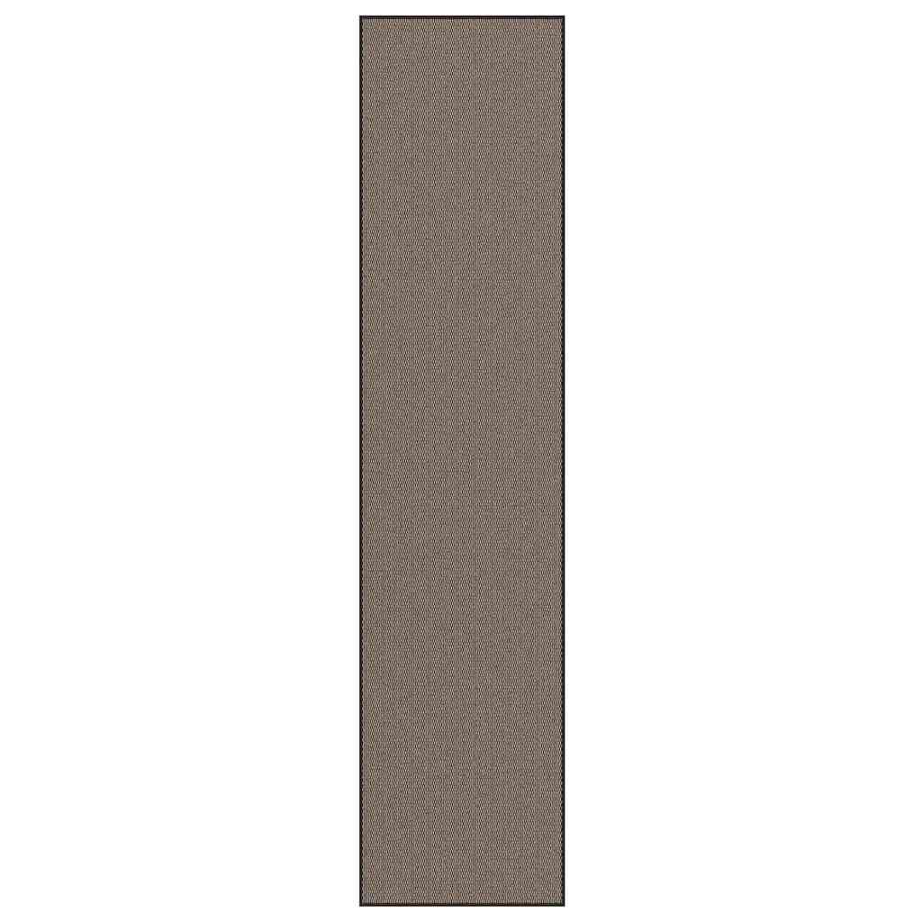 Deurmat 115x500 cm bruin