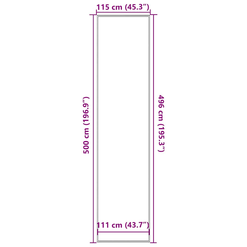 Deurmat 115x500 cm bruin