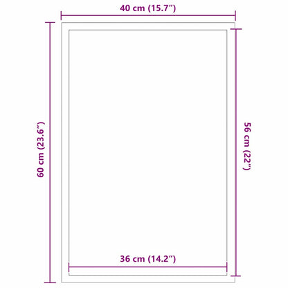 Deurmat Striped Zwart, Grijs 40 x 60 cm Polypropyleen, PVC