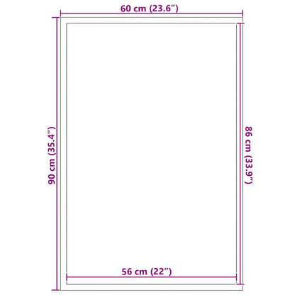Deurmat Striped Zwart en Grijs 60 x 90 cm Polypropyleen, PVC