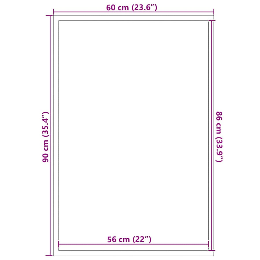 Deurmat Striped Zwart en Grijs 60 x 90 cm Polypropyleen, PVC