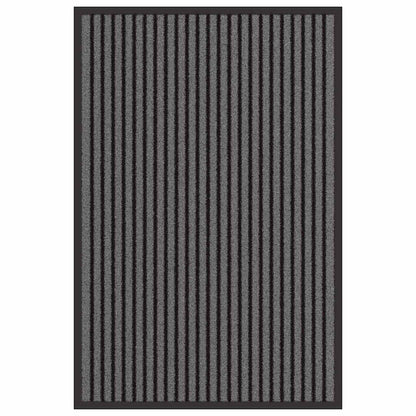 Deurmat Striped Zwart en Grijs 60 x 90 cm Polypropyleen, PVC