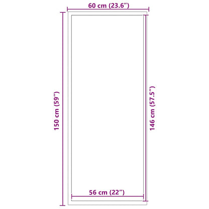 Deurmat Zwart En Grijs 60 X 150 Cm Polypropyleen En Pvc