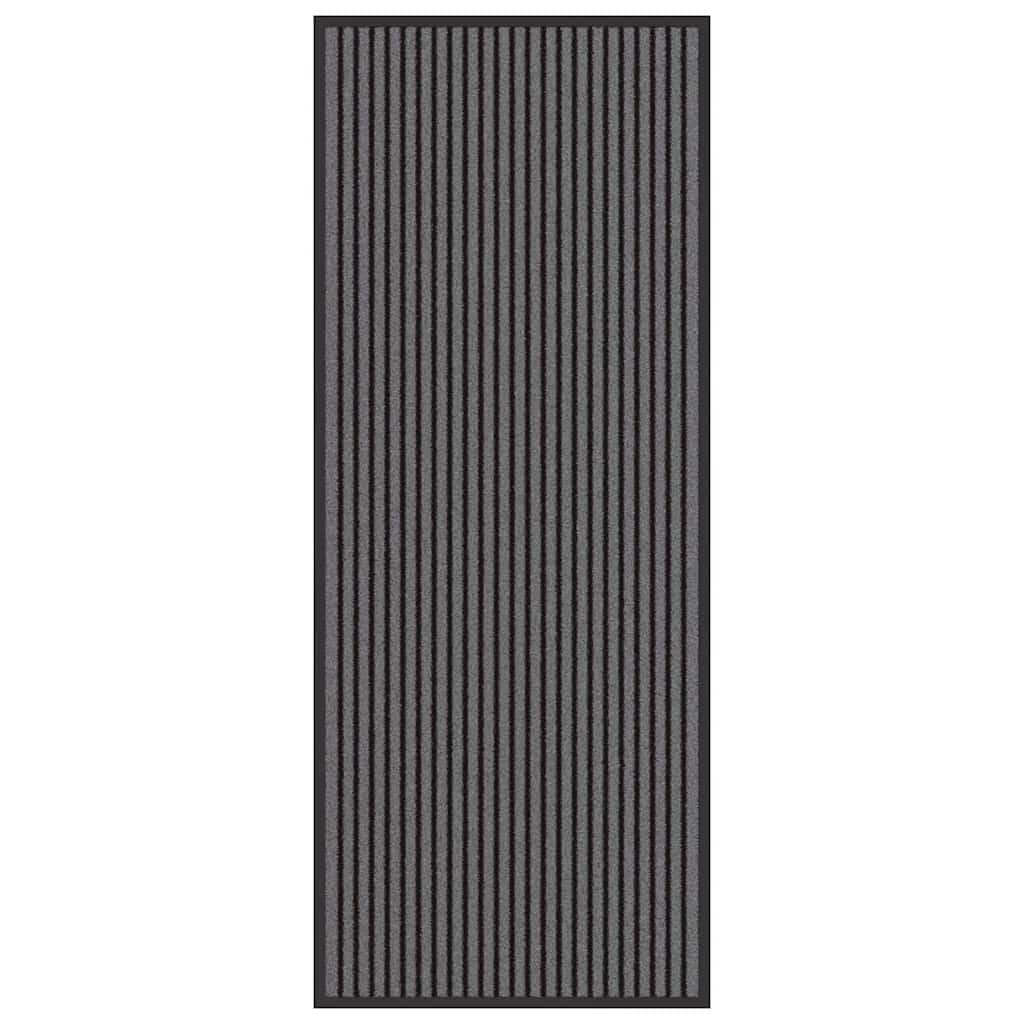 Deurmat Zwart En Grijs 60 X 150 Cm Polypropyleen En Pvc
