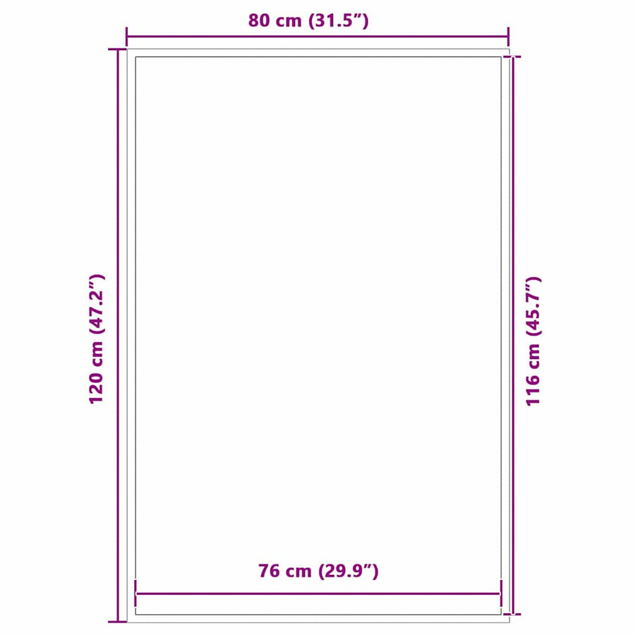 Deurmat Striped Zwart en Grijs 80 x 120 cm Polypropyleen, PVC