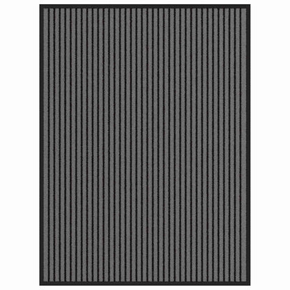 Deurmat Striped Zwart en Grijs 80 x 120 cm Polypropyleen, PVC
