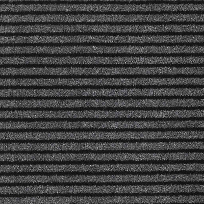 Deurmat 90x120 cm gestreept zwart en grijs