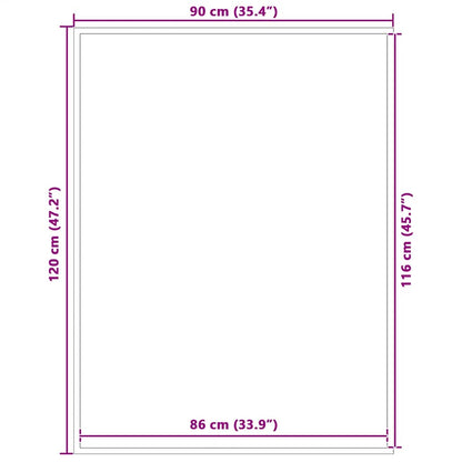 Deurmat 90x120 cm gestreept zwart en grijs