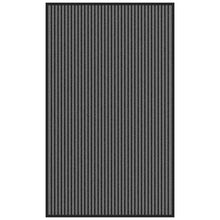 Deurmat 90x150 cm gestreept 90x150 cm zwart en grijs
